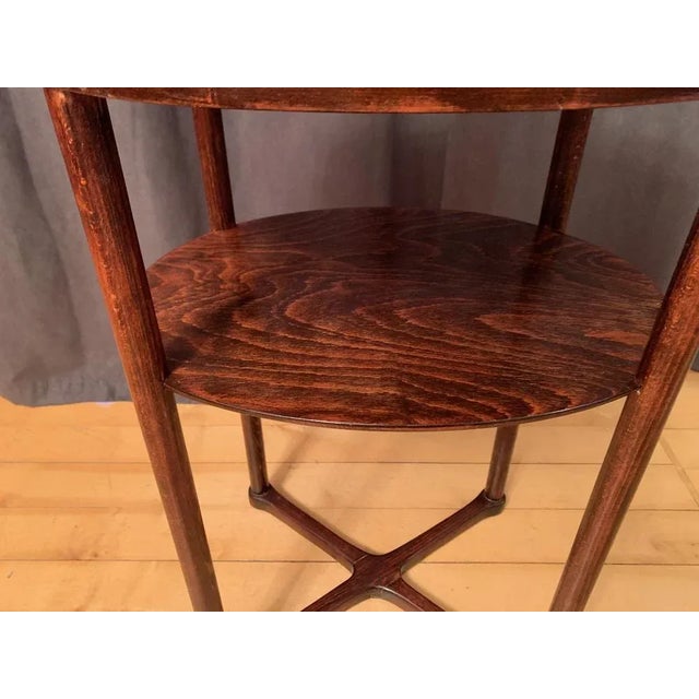 Brown No. 960/2 Oval Side Table attributed to Josef Hoffmann for J.J. Kohn, Austria, 1905 For Sale - Image 8 of 12