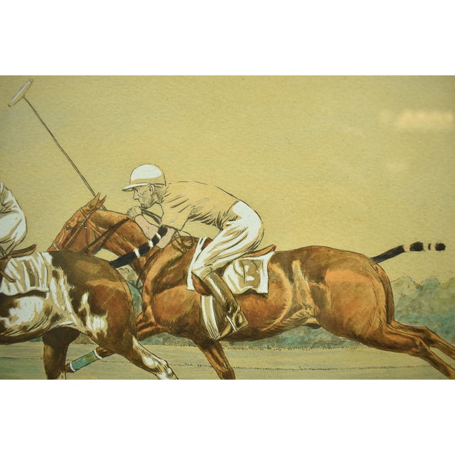 Beige "The Goal" American Polo Scenes 1930 by Paul Brown for the Derrydale Press Reproduction For Sale - Image 8 of 10