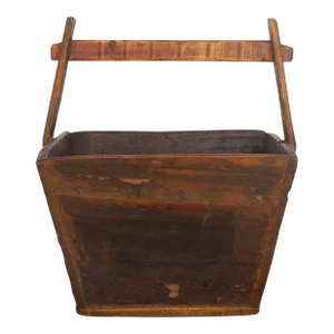 Brown Glazed Vintage Asian Basket
