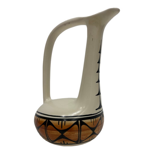 Vintage Midcentury Modern Ceramic Decorative Pitcher by Janet Haefner For Sale
