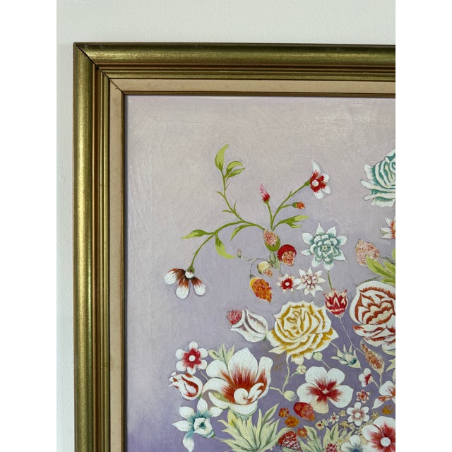 Vintage W. Sterner Still Life- Floral on Vase Oil on Canvas Painting – Framed For Sale In Miami - Image 6 of 14