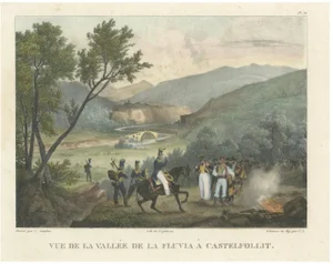 Godefroy Engelmann after C. Langlois, French Troops at the Fluvia Valley, Lithograph on Paper