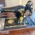 Victorian Antique Singer 128 Electric Portable Sewing Machine, 1923 – Serial 2148292a G0521323 – Original Case, Key & Accessories For Sale - Image 3 of 12