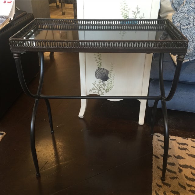 Black Granite Accent Table Chairish