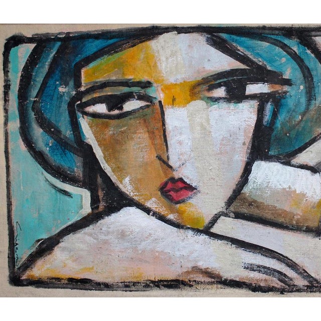 Hidden Portraits XXXIV, 1990s, Acrylic Painting on Cnavas, Framed For Sale - Image 4 of 13