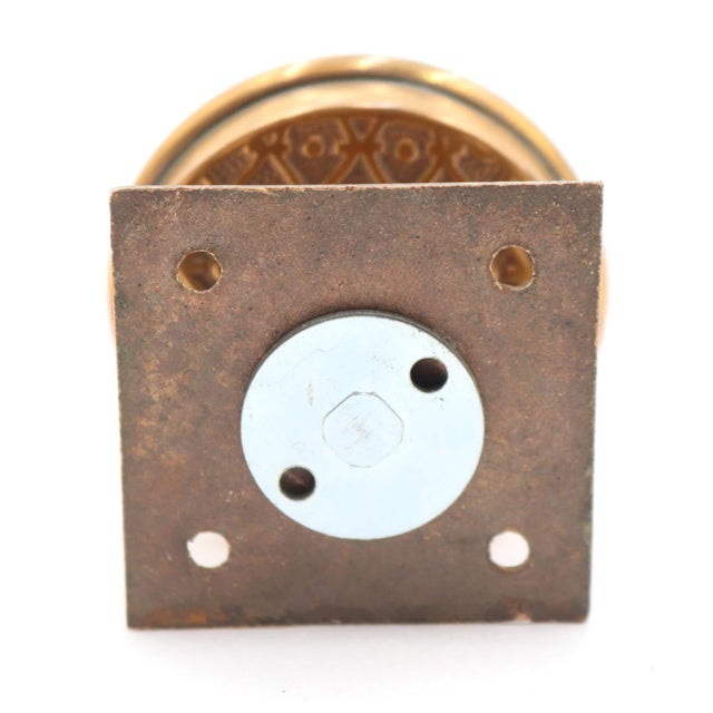 Victorian Field Pattern Brass Dummy Door Knob For Sale - Image 4 of 4