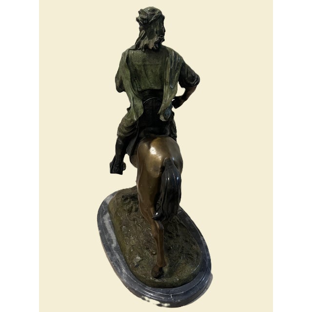 1960s 1960s "Arab on Horse" Sculpture by Alfred Barye (1839–1882) and Émile-Coriolan Guillemin (1841–1907) For Sale - Image 5 of 9
