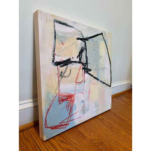Abstract Sarah Trundle, Contemporary Abstract Painting, "Meeting Point" For Sale - Image 3 of 4