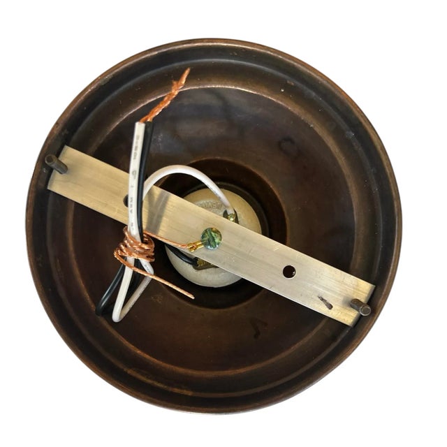 Circa 1910 Phoenix Swirl Art Glass Flushmount Ceiling Fixture For Sale - Image 4 of 4