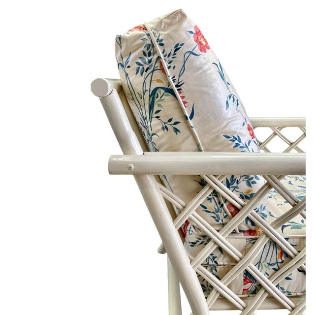 1960s Chinese Chippendale Rattan Lounge Chairs - a Pair For Sale - Image 10 of 10