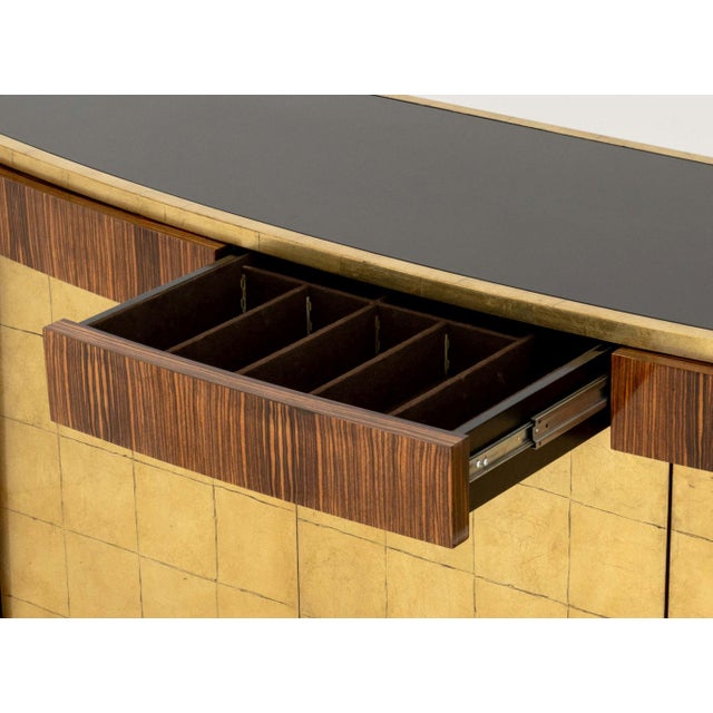 Modern Gilt Lacquered and Ebony Sideboard For Sale In New York - Image 6 of 8