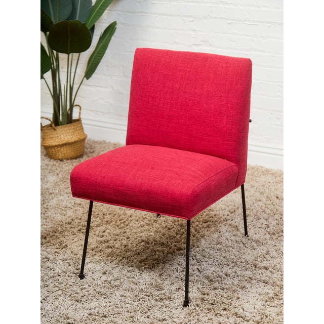 Mid-Century Modern Mid 20th Century Styled After Milo Baughman for Pacific Iron in Viper Red For Sale - Image 3 of 7