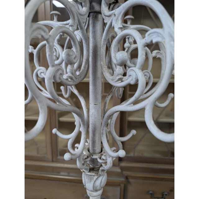 Victorian Mid 19th Century Antique Victorian Wrought Iron Hall Tree For Sale - Image 3 of 13