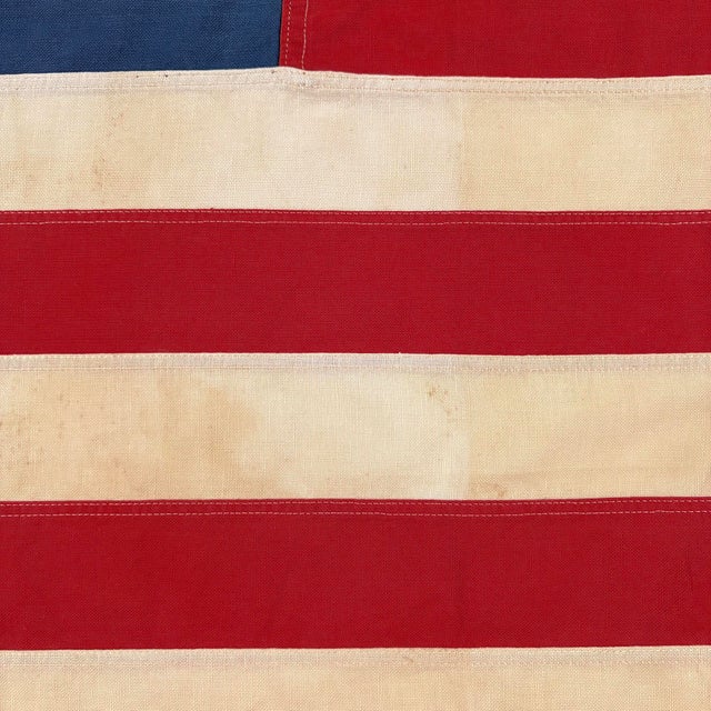 American Vintage Cotton American Flag With Embroidered Stars For Sale - Image 3 of 5