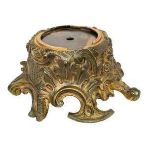 Antique 19th Century French Gilt Bronze Display Base or Ormolu Mount for Vase or Lamp in the Louis XVI Rococo Taste