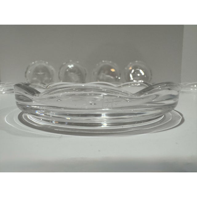 Mid-Century Modern Vintage Clear Glass Zodiac Astrology Coasters With Frosted Designs - Set of 12 For Sale - Image 3 of 15