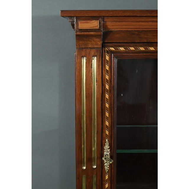 Small Marquetry Display Cabinet For Sale - Image 6 of 18
