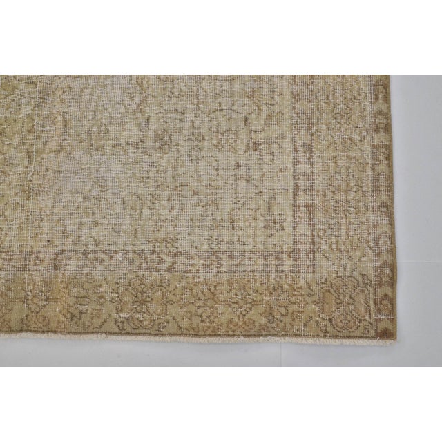 Turkish Faded Wool Rug, 1960s For Sale - Image 3 of 7