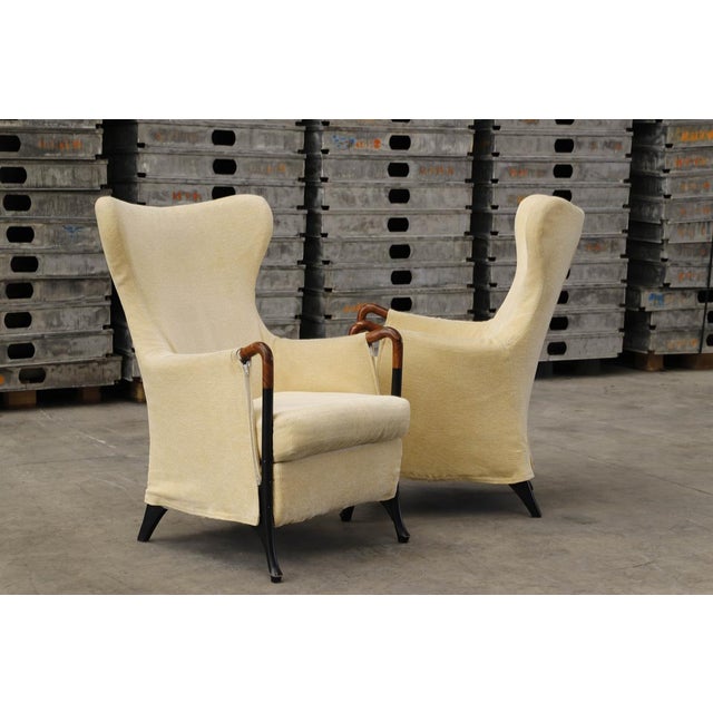 Set of Wing Armchairs by Umberto Asnago for Giorgetti For Sale - Image 4 of 8
