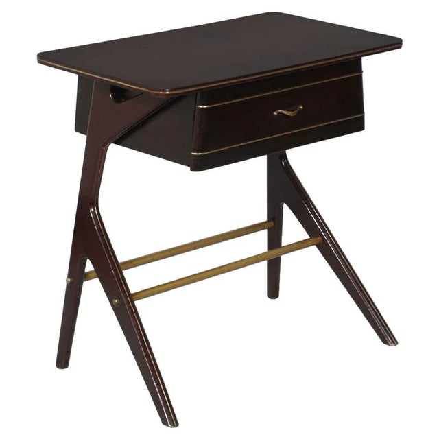 1950s Mid-Century Modern Mahogany Console with Drawer by Cesare Lacca For Sale - Image 5 of 5