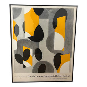 Bill Komoski Poster Community Holiday Festival for Lincoln Center Framed 1987