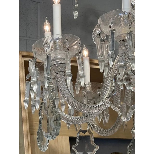 Glass Italian Twist Glass Chandelier For Sale - Image 7 of 9