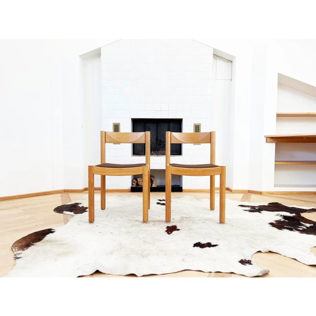 Mid-Century Modern 1963 Robert and Trix Haussmann Oak Dining Chairs - Set of 6 For Sale - Image 3 of 10