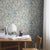 English Sample - Boråstapeter Elm Tree Wallcovering In Blue And Pink For Sale - Image 3 of 4