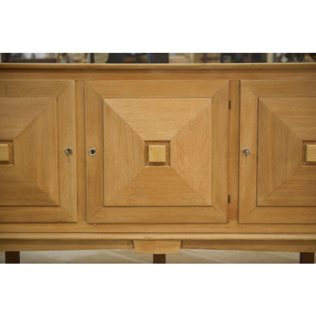 Vintage Three-Door Sideboard in Oak, 1950s For Sale - Image 9 of 14