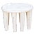 Artisanal White Carved Nupe Coffee Table For Sale