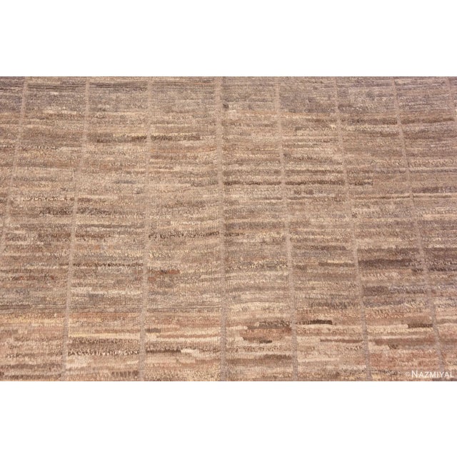 Neutral Earthy Color Modern Contemporary Area Rug For Sale In New York - Image 6 of 6