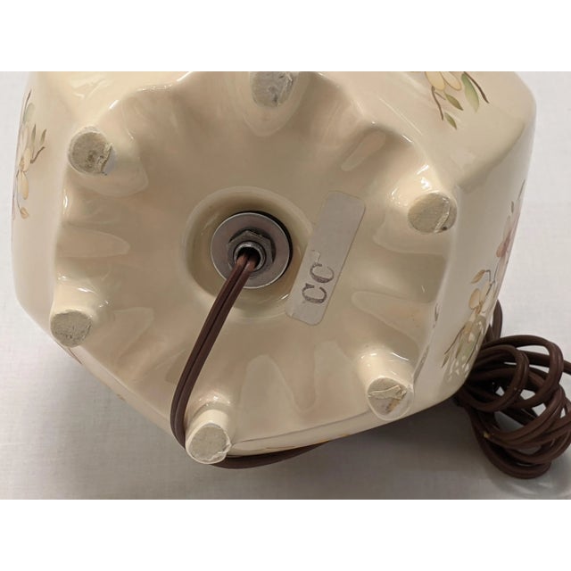 Mid-Century Petite Floral Lamps - a Pair For Sale - Image 10 of 11