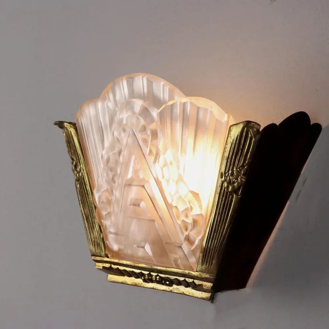 Vintage Art Deco Wall Lamp, Italy, 1940s For Sale - Image 5 of 10