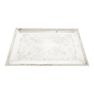 English Sheffield Plated Barware / Tableware Tray For Sale