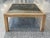 Postmodern Vintage Oak & Steel Top Square Coffee Table For Sale - Image 3 of 12