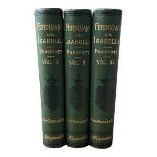 19th Century Antique j.b. Lippincott "Ferdinand and Isabella" - Complete 3-Volume Set For Sale