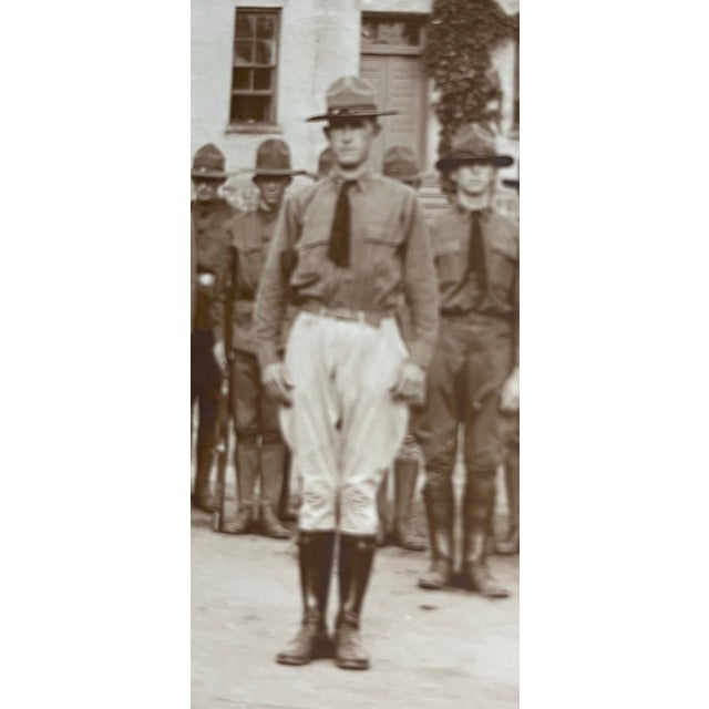 Antique Early 20th Century Sepia Panoramic Photograph Military Battalion Wwi? For Sale - Image 9 of 12