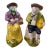 Vintage Pair of Handmade Majolica Farmer and FarmWife Toby Pitchers, Made in Portugal For Sale