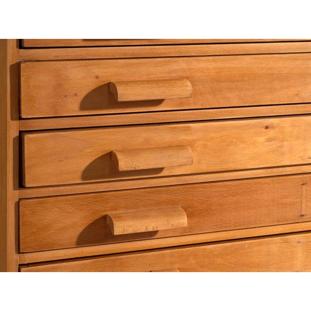 Plan Chest in Beech, Central Europe, 1950 For Sale - Image 11 of 14