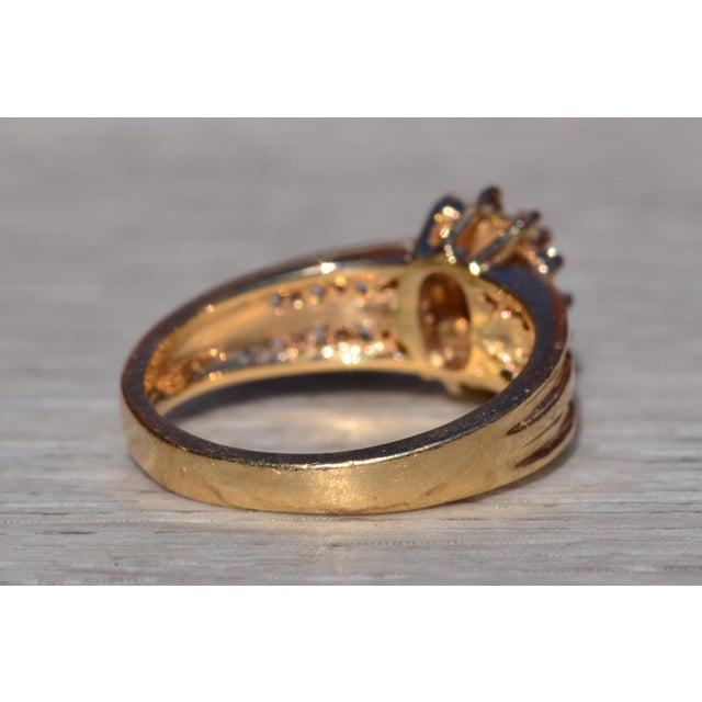 The Cardston: Ladies 14K Yellow Gold Ring set with Ruby and Diamond For Sale In Philadelphia - Image 6 of 10