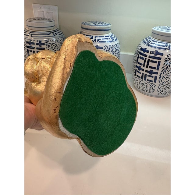 2020s Hand Gilded Distressed Gold Easter Bunny Rabbit Tabletop Decor Sculpture Art For Sale - Image 5 of 13