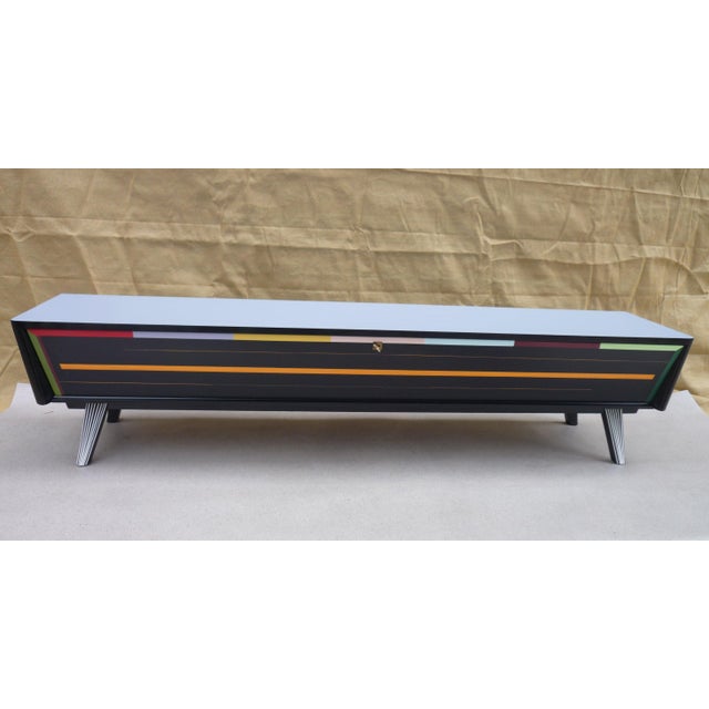 Vintage Low Sideboard in Wood, 1950s For Sale - Image 6 of 6