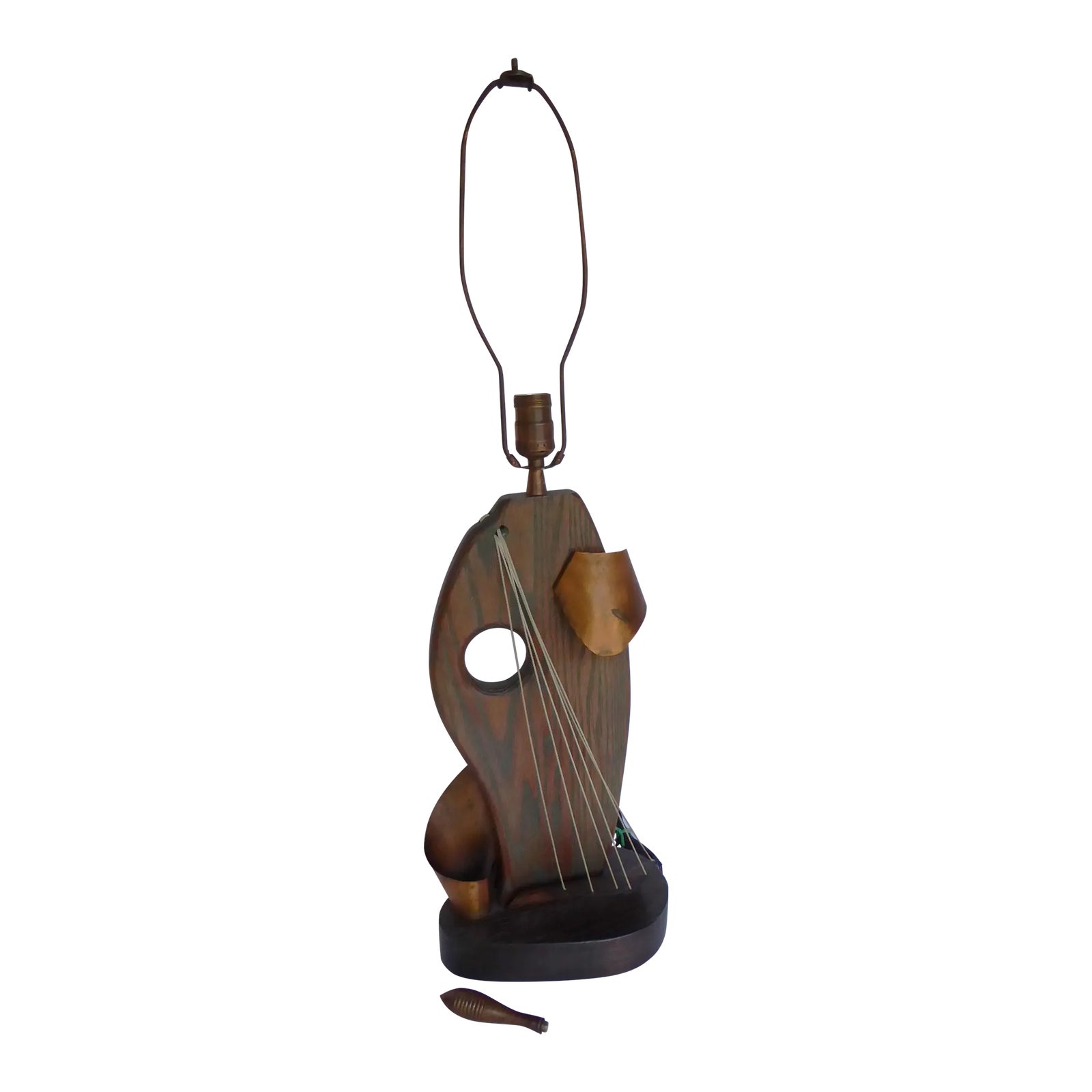 Yasha Heifetz Organic Modern Mid Century Oak, Copper & String Table ...