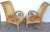 Pair French Modern Carved Feather Scroll Arm Lounge Chairs, Style Maison Jansen For Sale - Image 12 of 18