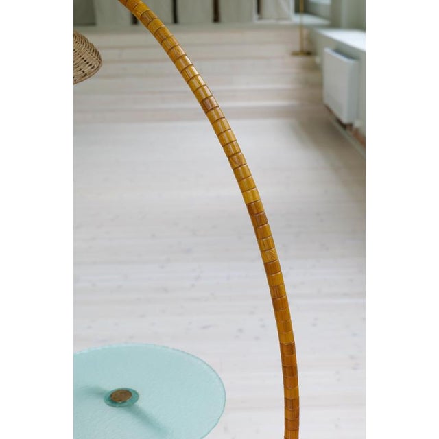 Art Deco Swedish Grace Floor Lamp in Art Glass and Beech, 1930s For Sale - Image 12 of 18