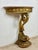 Italian Giltwood Demi-lune Table with Marble Top, Mid-20th Century For Sale - Image 4 of 11