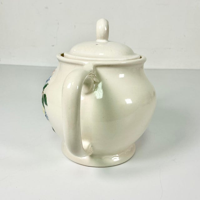 Pink 1940s Vintage Farmhouse Boho Chic Art Deco Porcelier Vitreous Tea Pot, 6 Cup Size. For Sale - Image 8 of 14