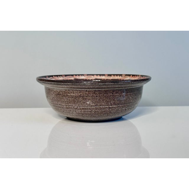 Studio Ceramic Art Cup and Bowl with Floral Decor by Elli & Walter Serocka, Germany, 1970s, Set of 2 For Sale - Image 10 of 17