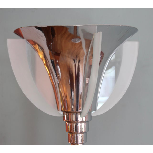 Modern French Art Deco Floor Lamp attributed to Henri Petitot, 1930s For Sale - Image 3 of 13