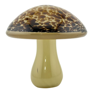 Wedgwood Brown Speckled Glass Toadstool Paperweight, Signed Wedgwood England